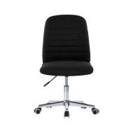 Chaises de salle à manger 2 pcs Noir Tissu