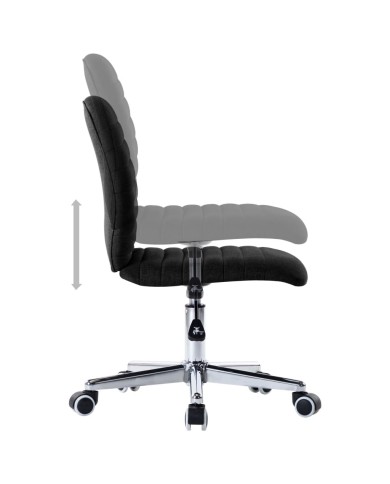 Chaises de salle à manger 2 pcs Noir Tissu