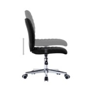 Chaises de salle à manger 2 pcs Noir Tissu