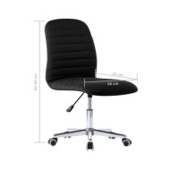 Chaises de salle à manger 2 pcs Noir Tissu