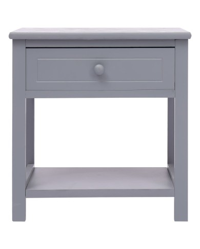 Table de chevet Gris 40x29x42 cm Bois de Paulownia