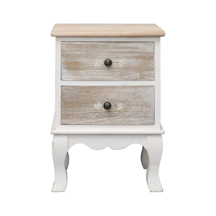 2 pcs Tables de chevet 35x30x50 cm Bois de Paulownia