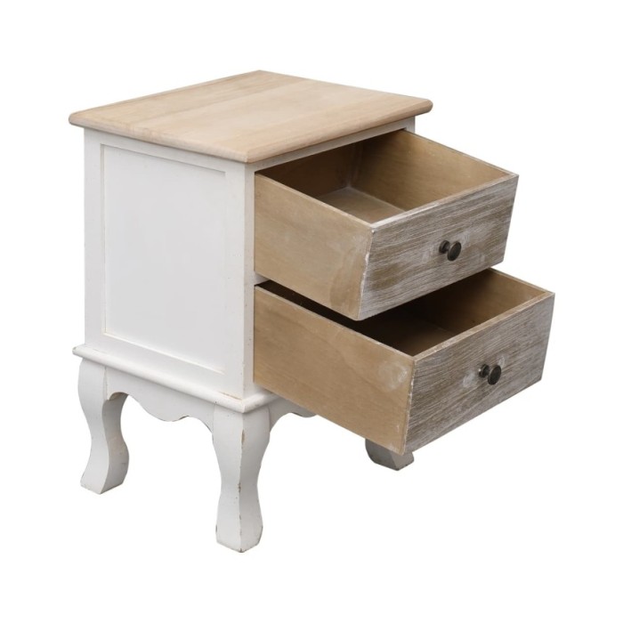 2 pcs Tables de chevet 35x30x50 cm Bois de Paulownia