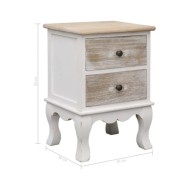 2 pcs Tables de chevet 35x30x50 cm Bois de Paulownia