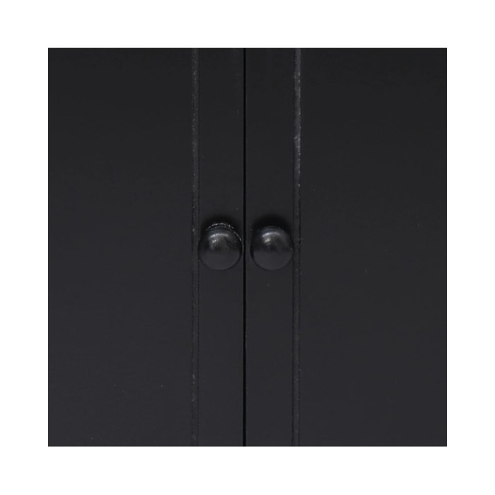 Armoire latérale Noir 60x30x75 cm Bois de Paulownia