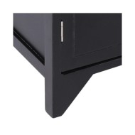 Armoire latérale Noir 60x30x75 cm Bois de Paulownia
