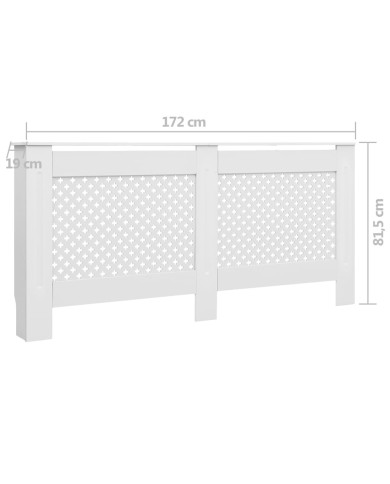 Cache-radiateur Blanc 172x19x81,5 MDF