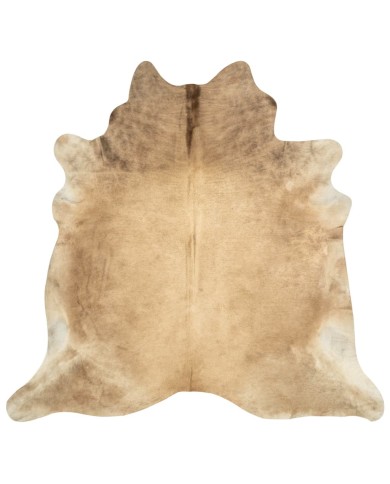 Tapis en peau de vache véritable 150 x 170 cm Beige