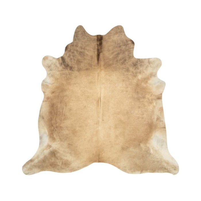 Tapis en peau de vache véritable 150 x 170 cm Beige