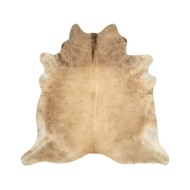 Tapis en peau de vache véritable 150 x 170 cm Beige