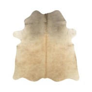 Tapis en peau de vache véritable 150 x 170 cm Beige