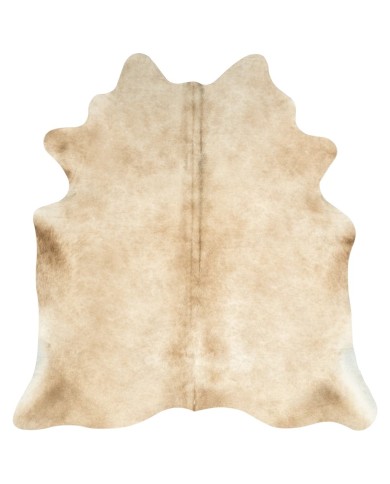 Tapis en peau de vache véritable 150 x 170 cm Beige