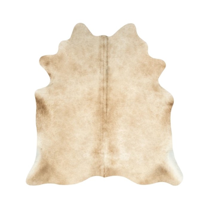 Tapis en peau de vache véritable 150 x 170 cm Beige