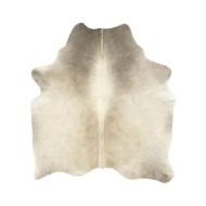 Tapis en peau de vache véritable 150 x 170 cm Beige