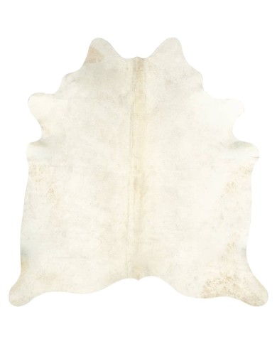 Tapis en peau de vache véritable 150 x 170 cm Beige