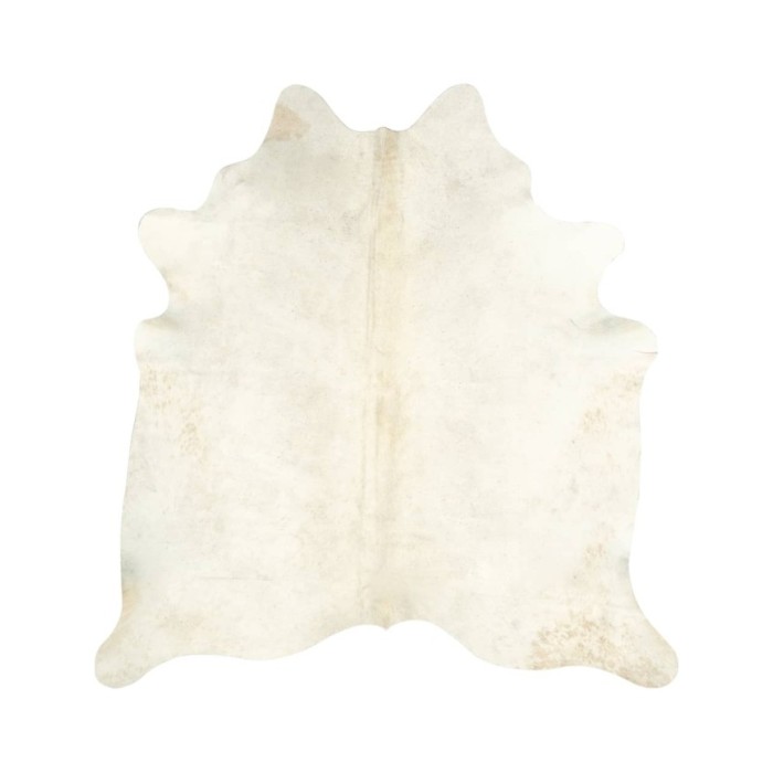 Tapis en peau de vache véritable 150 x 170 cm Beige