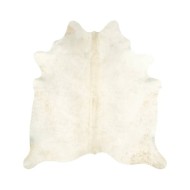 Tapis en peau de vache véritable 150 x 170 cm Beige
