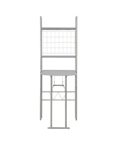 Ensemble à dîner pliant 3 pcs et étagère de rangement MDF acier