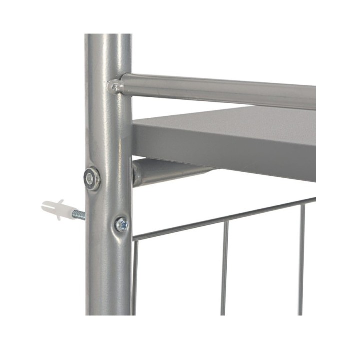 Ensemble à dîner pliant 3 pcs et étagère de rangement MDF acier