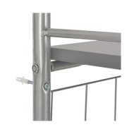Ensemble à dîner pliant 3 pcs et étagère de rangement MDF acier