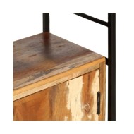 Bibliothèque 4 niveaux 124x30x180cm Bois solide de récupération