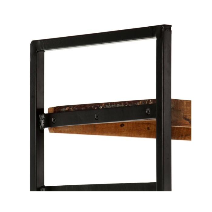 Bibliothèque 4 niveaux 124x30x180cm Bois solide de récupération
