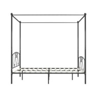 Cadre de lit à baldaquin Gris Métal 180 x 200 cm 