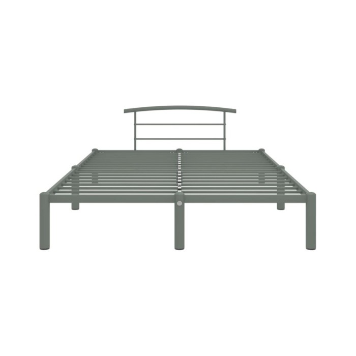 Cadre de lit Gris Métal 140 x 200 cm