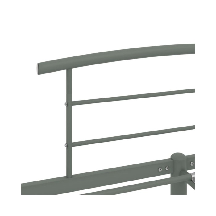 Cadre de lit Gris Métal 140 x 200 cm