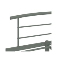 Cadre de lit Gris Métal 140 x 200 cm