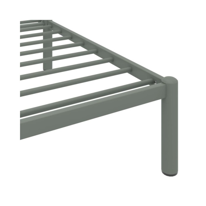 Cadre de lit Gris Métal 140 x 200 cm