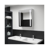 Armoire de salle de bain à miroir LED 60x14x62 cm