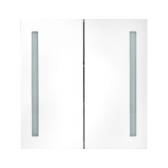 Armoire de salle de bain à miroir LED 60x14x62 cm