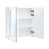 Armoire de salle de bain à miroir LED 60x14x62 cm