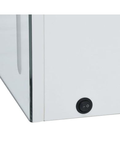 Armoire de salle de bain à miroir LED 60x14x62 cm