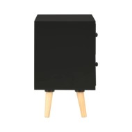 Tables de chevet 2 pcs Noir 40 x 30 x 50 cm Pin massif
