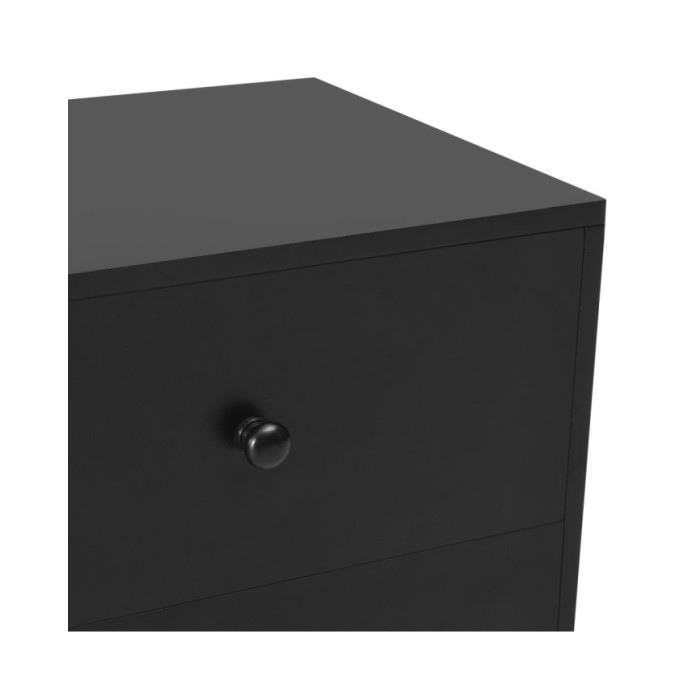 Tables de chevet 2 pcs Noir 40 x 30 x 50 cm Pin massif
