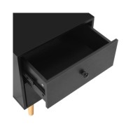 Tables de chevet 2 pcs Noir 40 x 30 x 50 cm Pin massif
