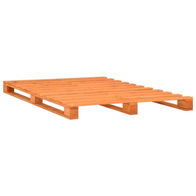 Cadre de lit de palette Marron Bois de pin massif 140 x 200 cm