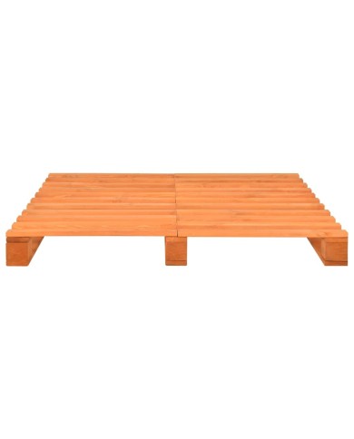 Cadre de lit de palette Marron Bois de pin massif 140 x 200 cm