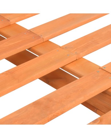 Cadre de lit de palette Marron Bois de pin massif 140 x 200 cm