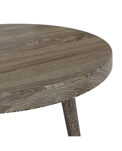 Ensemble de tables d'appoint 3 pcs Gris MDF et fer