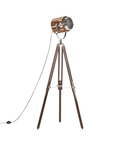 Lampadaire à trépied Bois de manguier massif 186 cm