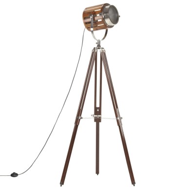 Lampadaire à trépied Bois de manguier massif 186 cm