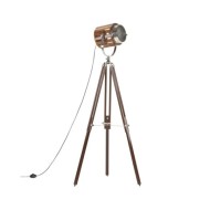 Lampadaire à trépied Bois de manguier massif 186 cm