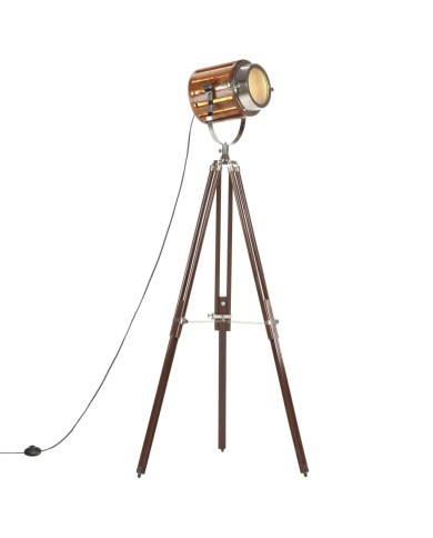 Lampadaire à trépied Bois de manguier massif 186 cm