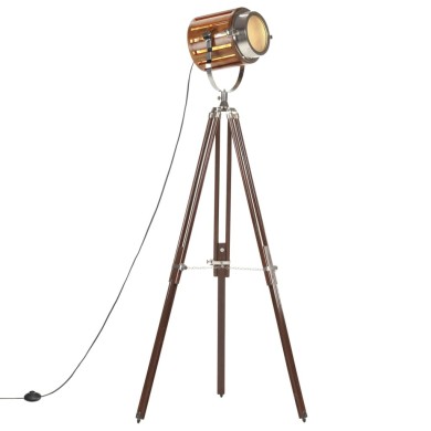 Lampadaire à trépied Bois de manguier massif 186 cm