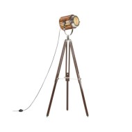 Lampadaire à trépied Bois de manguier massif 186 cm