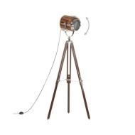 Lampadaire à trépied Bois de manguier massif 186 cm