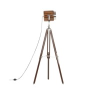 Lampadaire à trépied Bois de manguier massif 186 cm